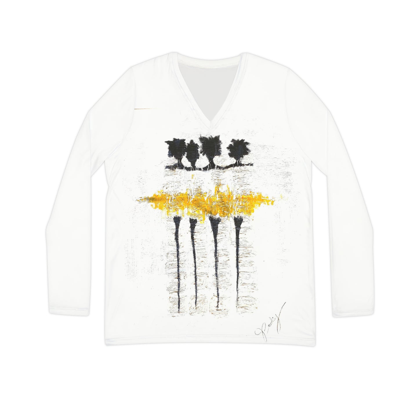 Four Ballerinas Women's Long Sleeve V-neck Shirt