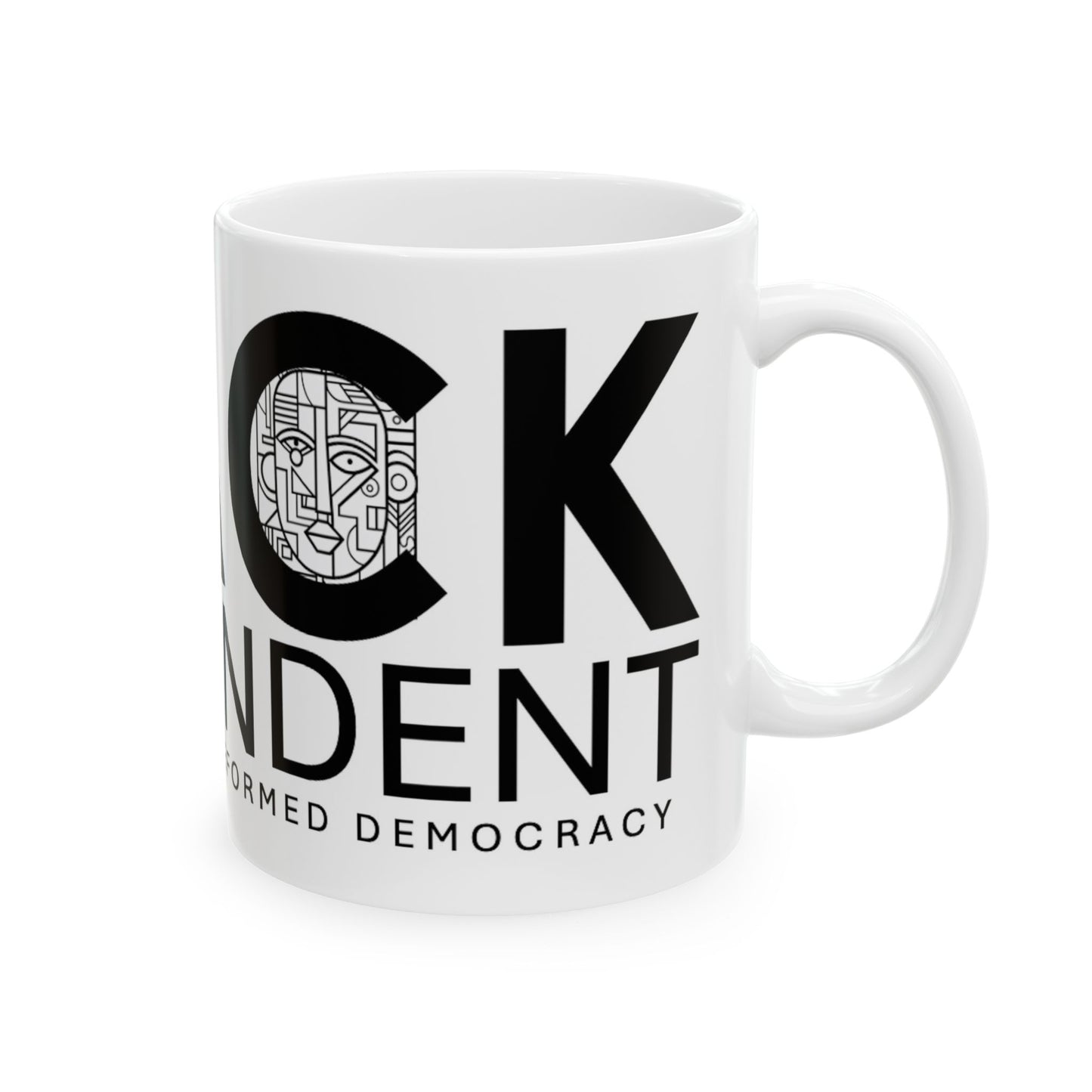 Black Independent Ceramic Mug, (11oz, 15oz)